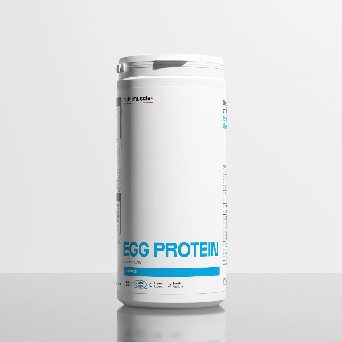 Nutrimuscle エッグ プロテイン パウダー ナチュラル 500 g ボトル
