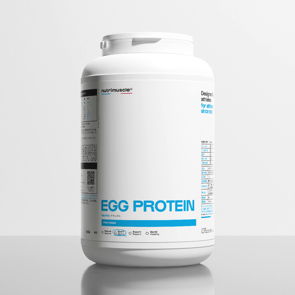 Nutrimuscle エッグ プロテイン パウダー ナチュラル 1.20 kg ボトル