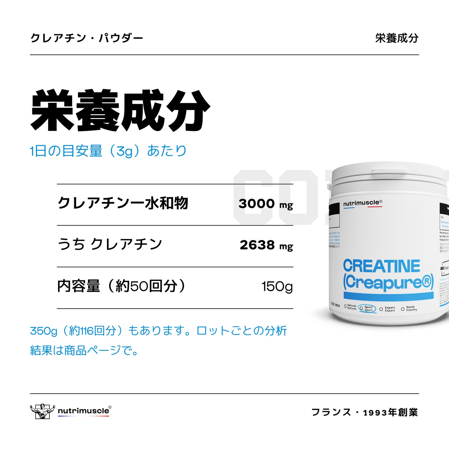 クレアチン （クレアピュア®） パウダー