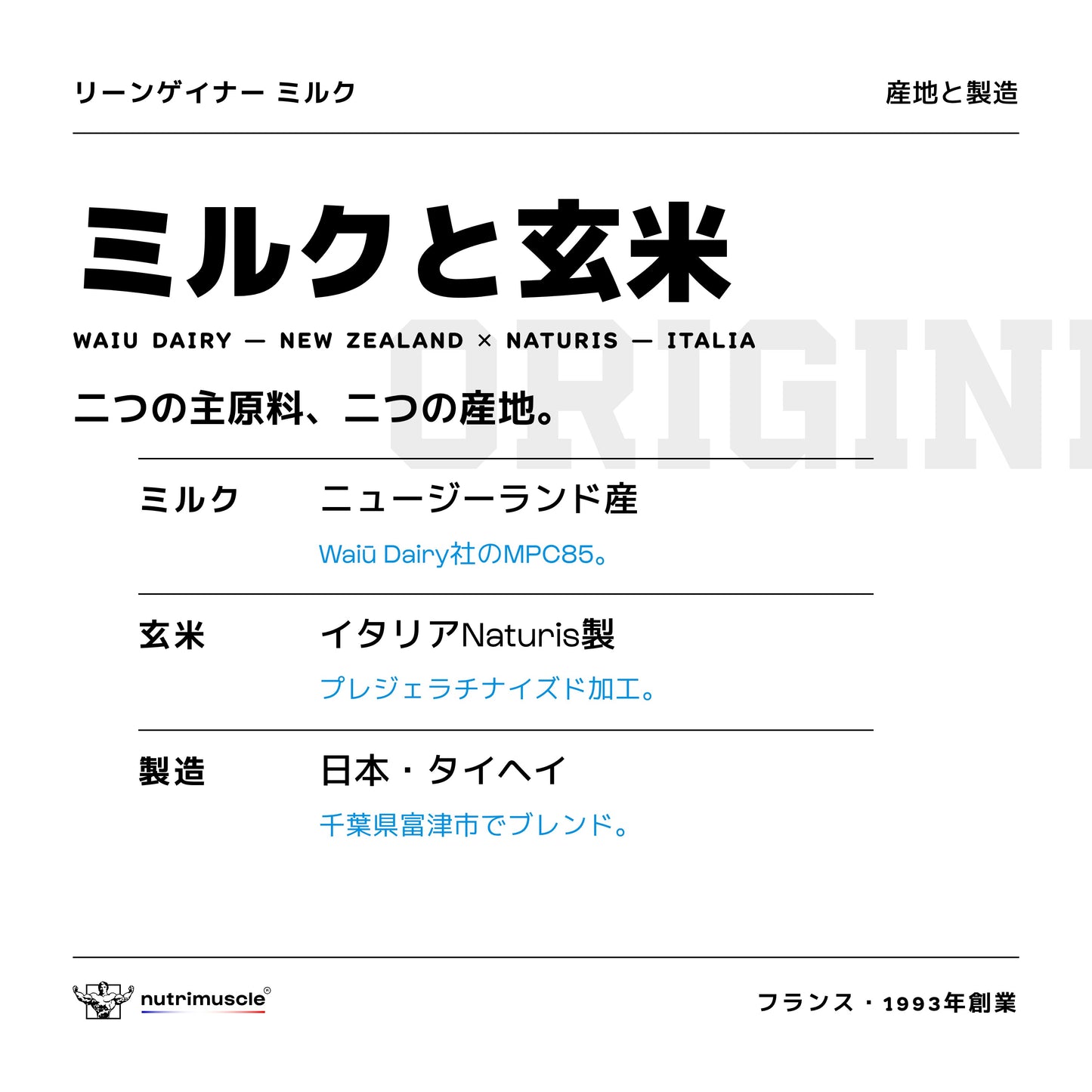 リーンゲイナー ミルクプロテイン＆クリームオブライス - Nutrimuscle Japan