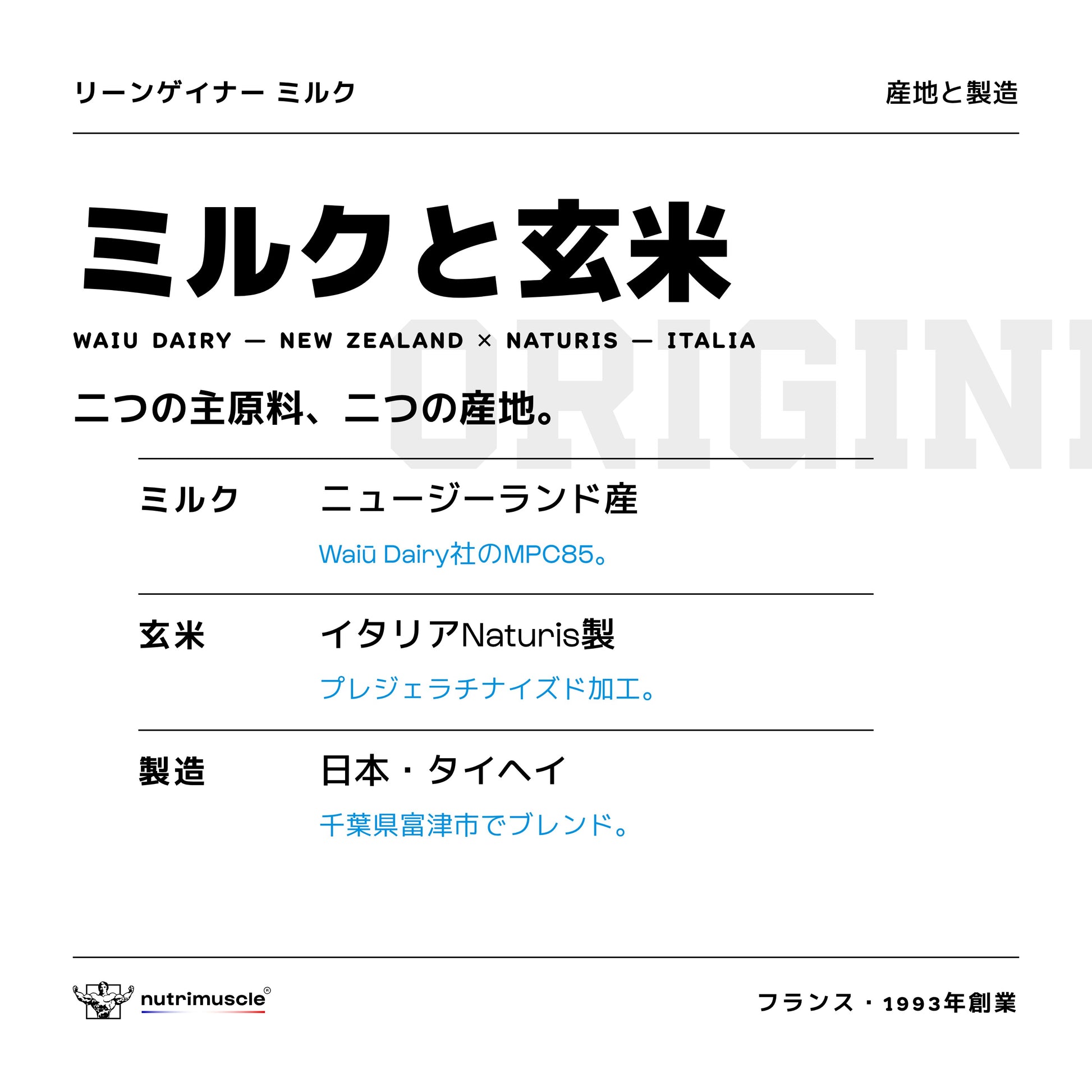 リーンゲイナー ミルクプロテイン＆クリームオブライス - Nutrimuscle Japan